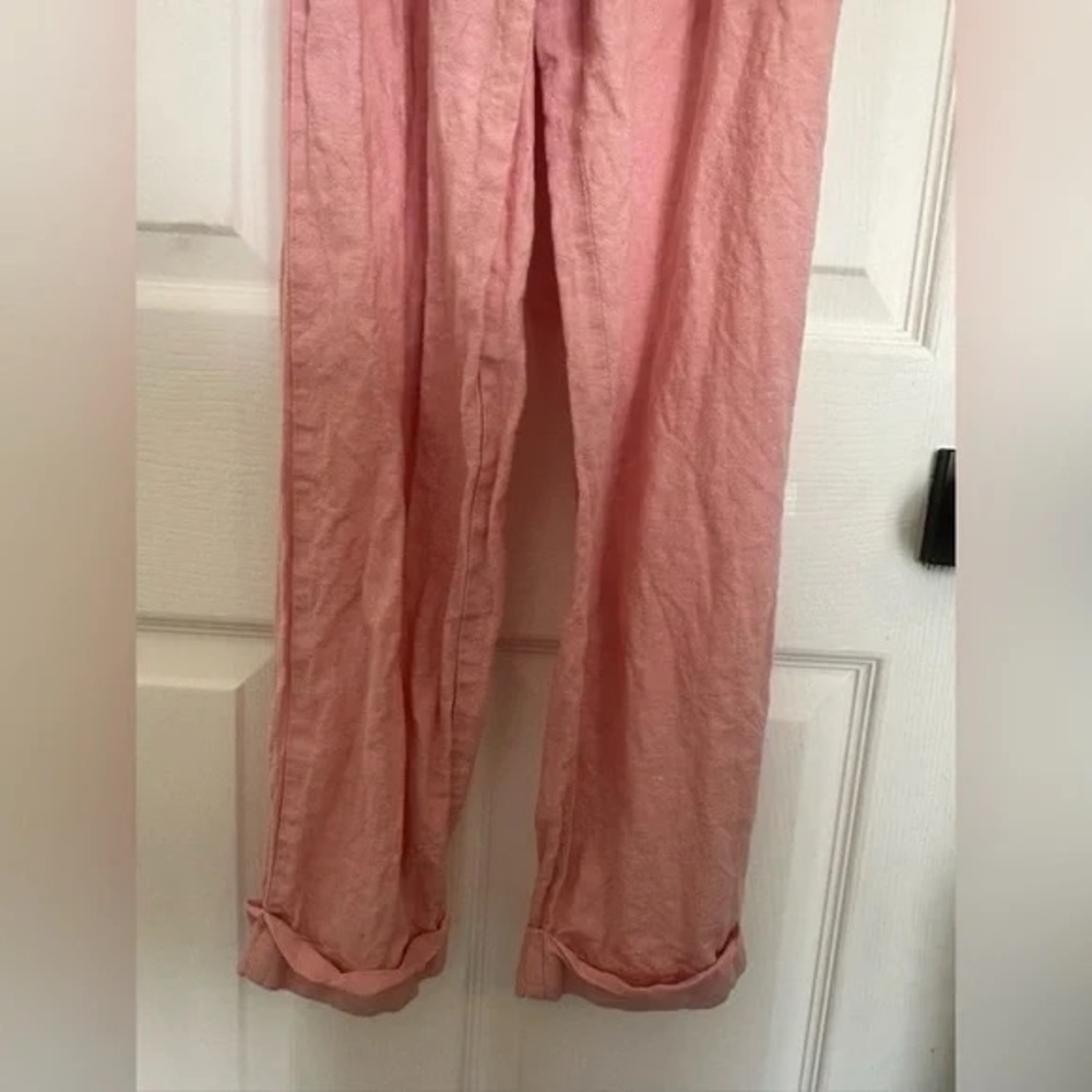 Madewell Linen-Blend Puff-Sleeve Tassel-Tie Jumpsuit, size XXS. - Picture 9 of 14
